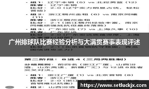 广州排球队比赛经验分析与大满贯赛事表现评述