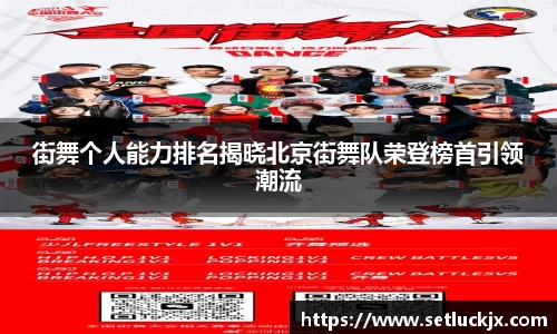 街舞个人能力排名揭晓北京街舞队荣登榜首引领潮流