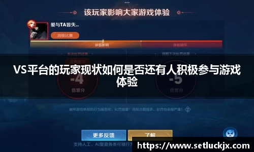 VS平台的玩家现状如何是否还有人积极参与游戏体验